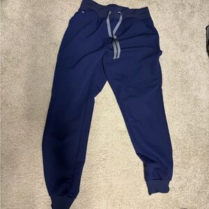 Figs Navy Blue High Waist Zamora Jogger scrub pants